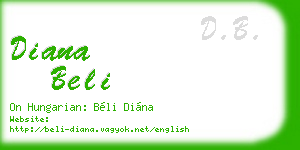 diana beli business card